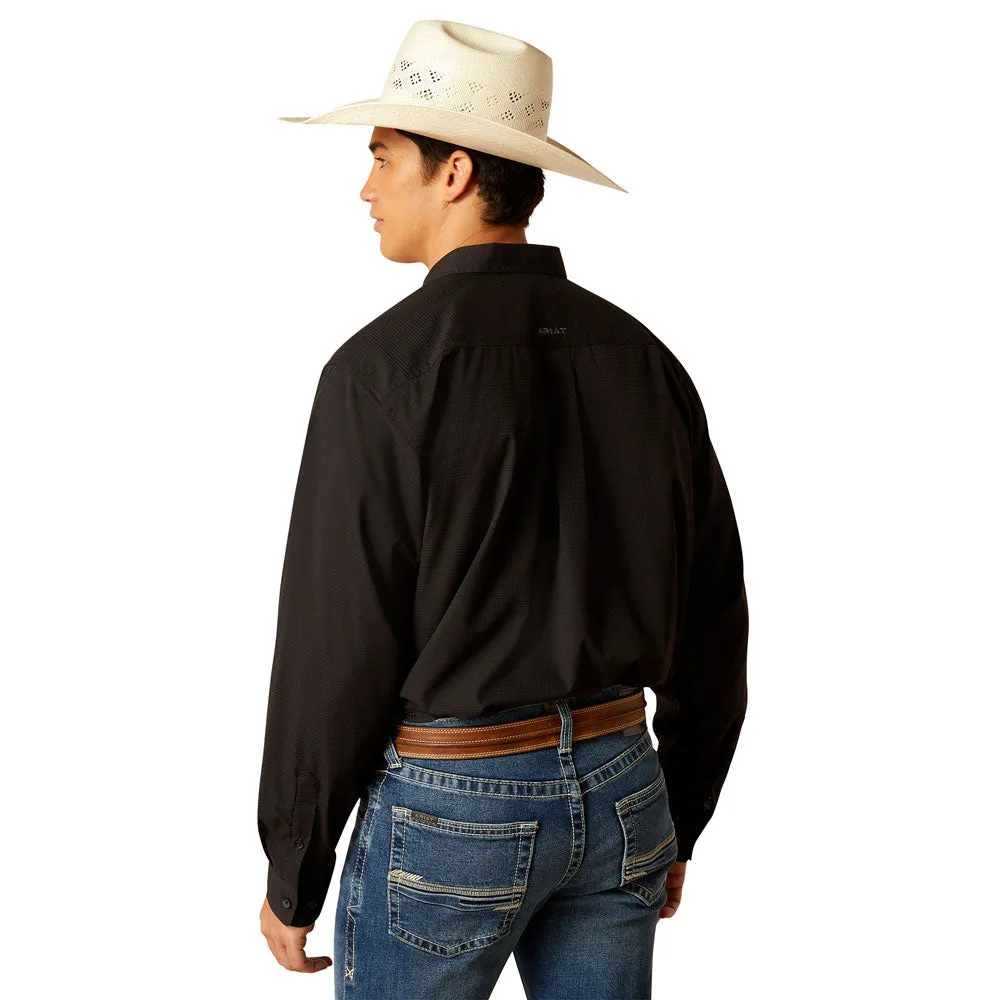 10048567 Ariat Men's 360 Airflow Classic Fit Long Sleeve Buttondown Shirt - Black