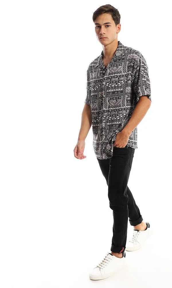 94896 Short Sleeves Lightweight Geometric Multicolour Shirt