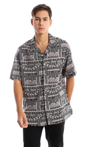 94896 Short Sleeves Lightweight Geometric Multicolour Shirt