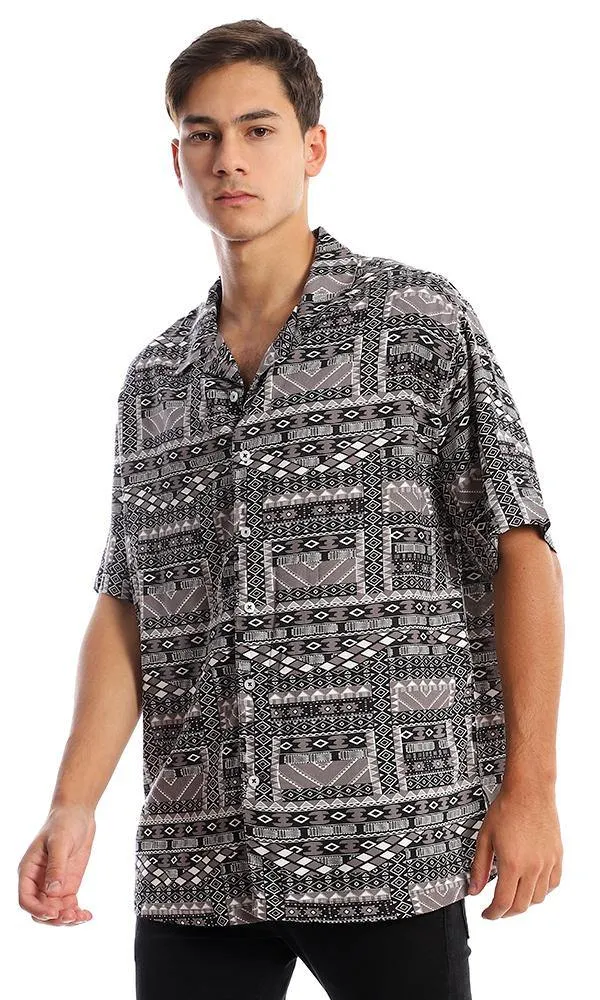 94896 Short Sleeves Lightweight Geometric Multicolour Shirt