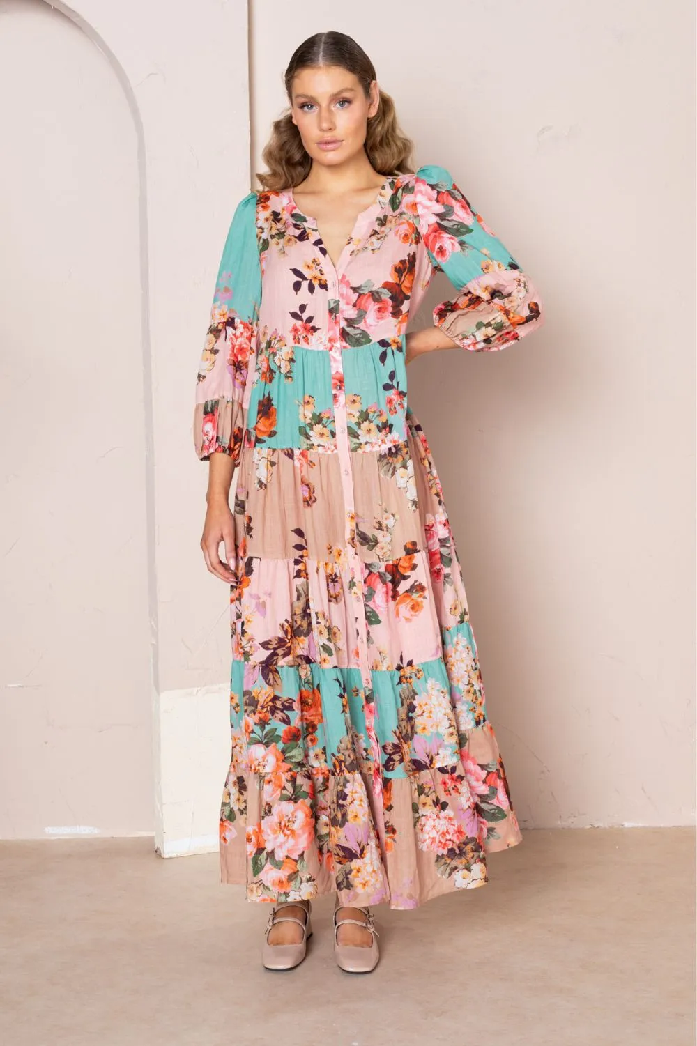 Adele Maxi Kimono Dress | Multi
