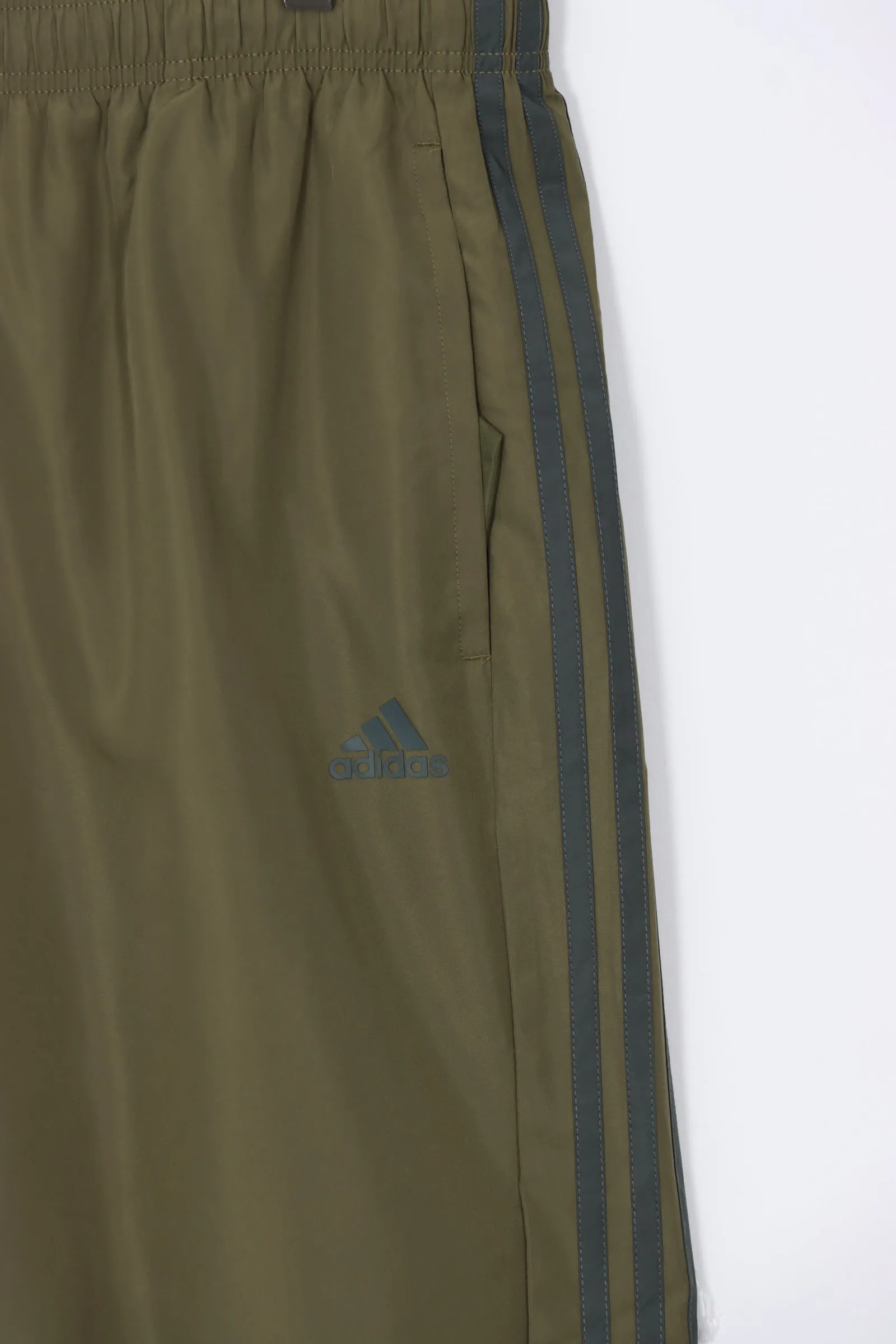 ADIDAS Climalite 3-Stripe Two Tone Green Draw String Track Pants (L)
