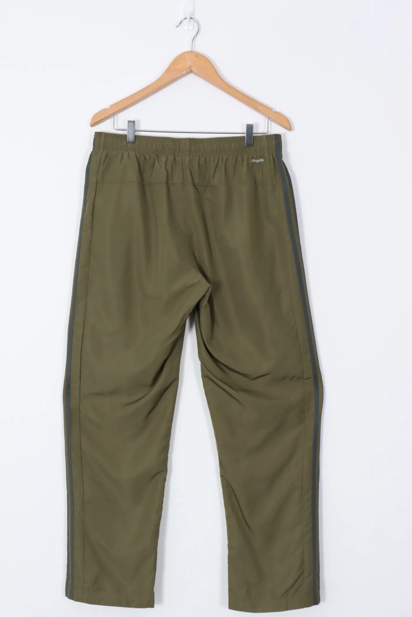 ADIDAS Climalite 3-Stripe Two Tone Green Draw String Track Pants (L)