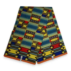 African print fabric - Crown - Polycotton