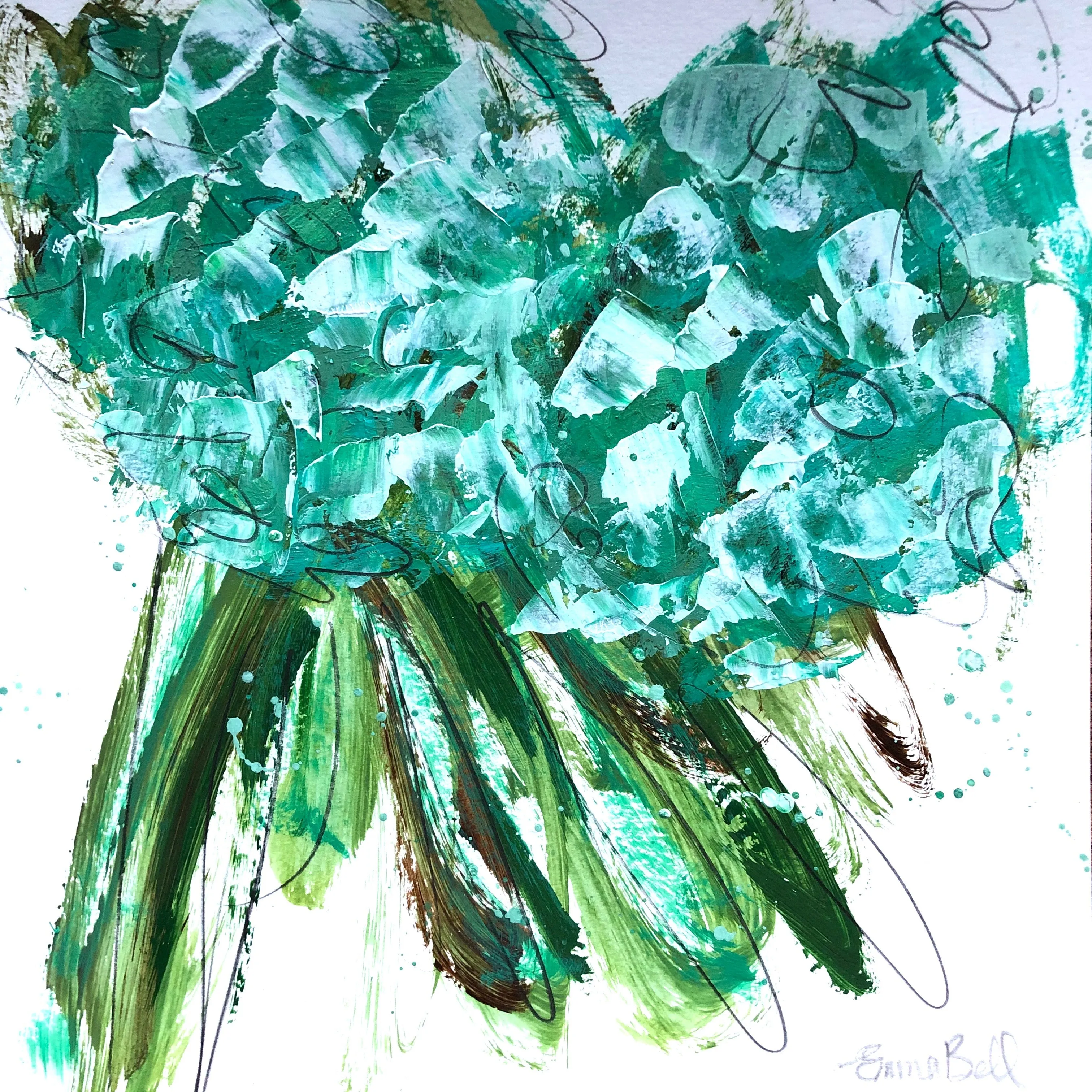 Aqua Hydrangeas I