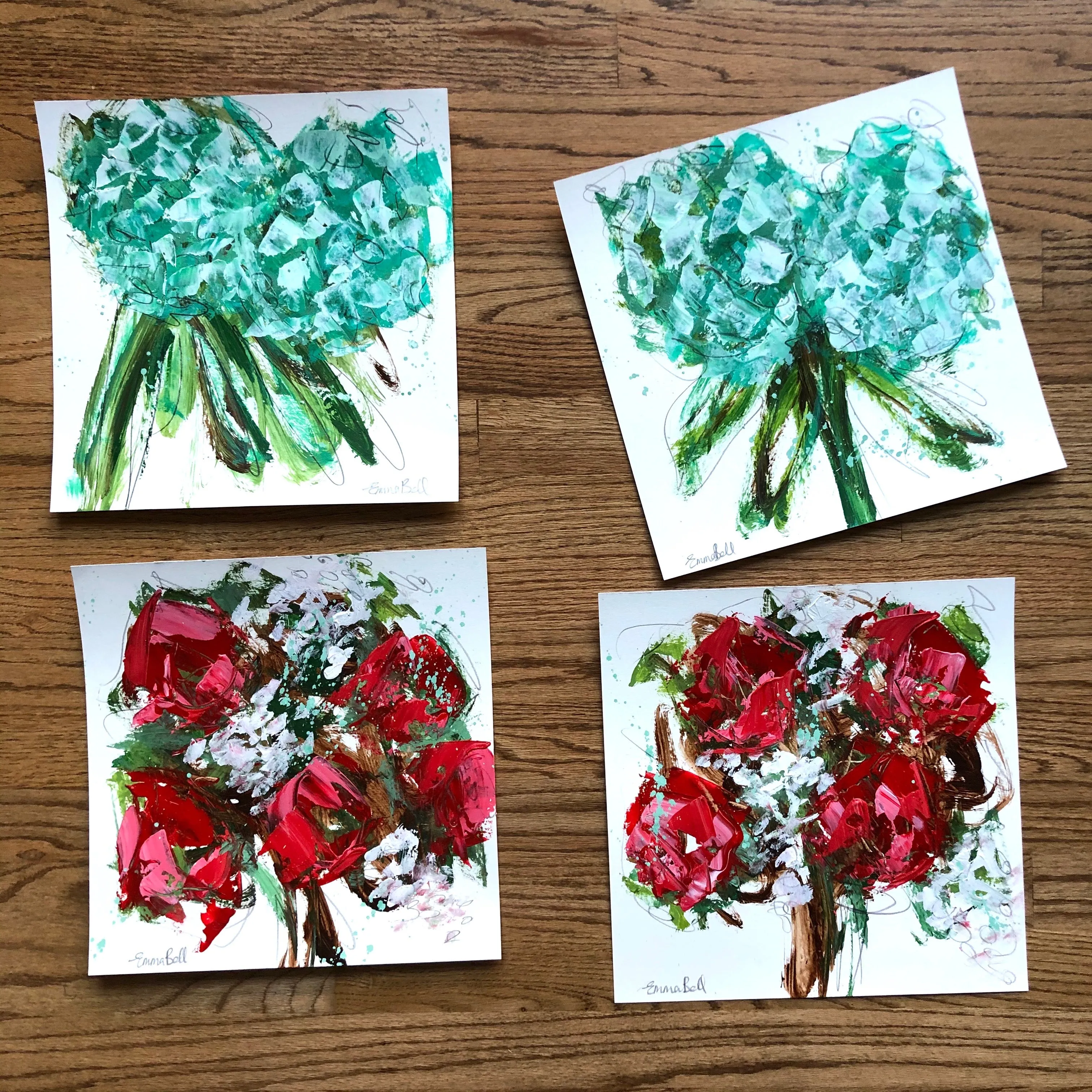 Aqua Hydrangeas I