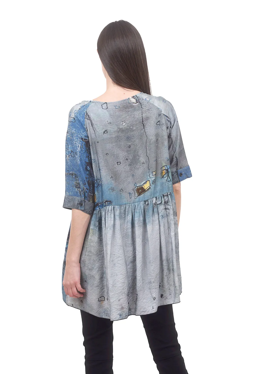 Artist Smocked Blouse, Blue