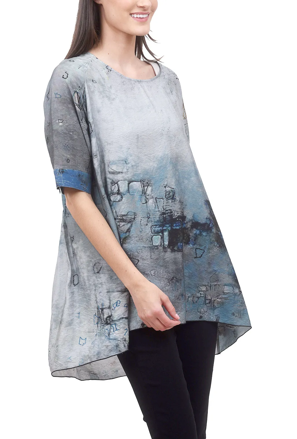 Artist Smocked Blouse, Blue