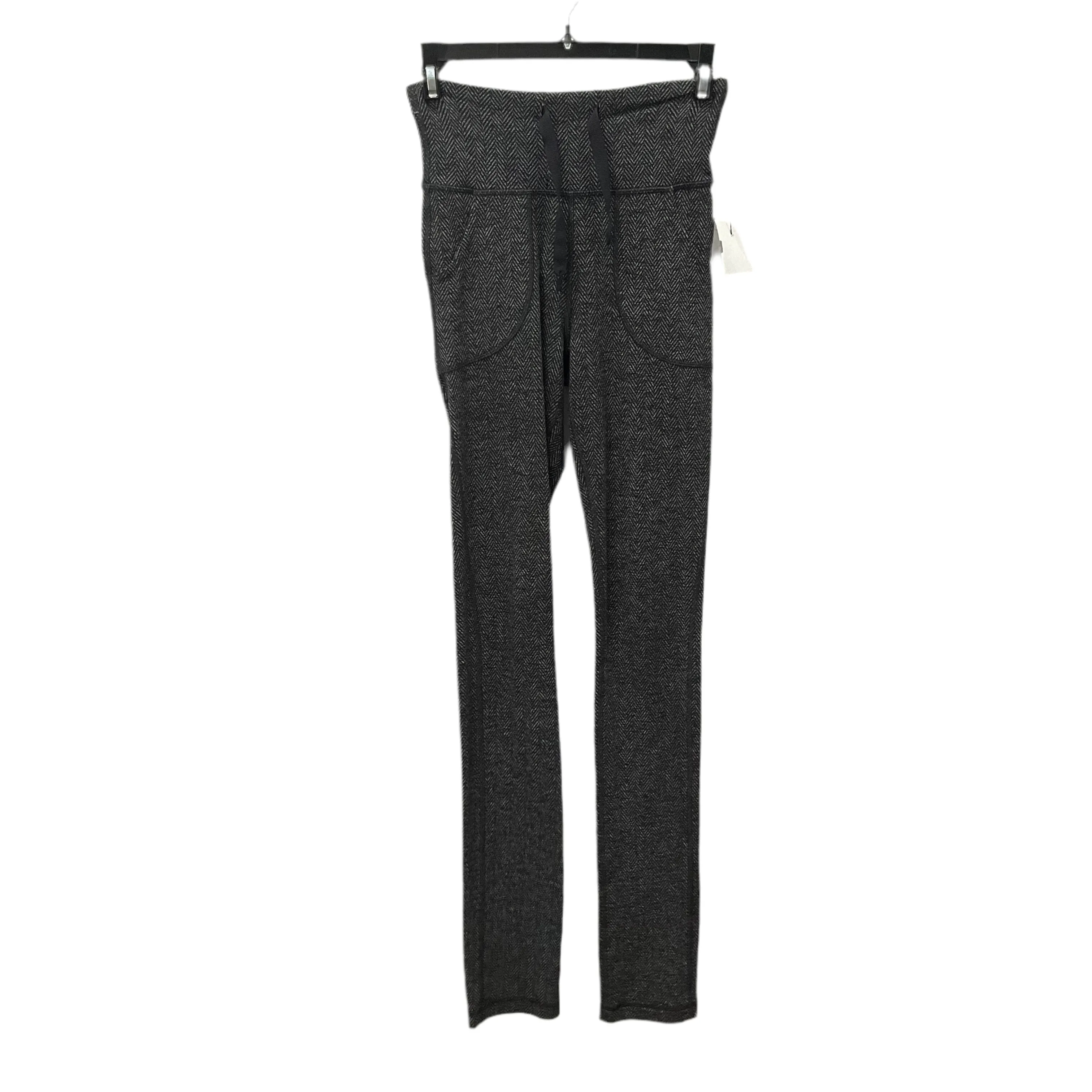 Athletic Leggings By Lululemon In Black & Grey, Size: 4