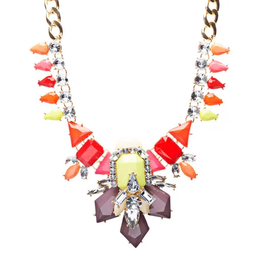 Audacious Trendy Crystal Rhinestone Statement Jewelry Necklace N73 Multi
