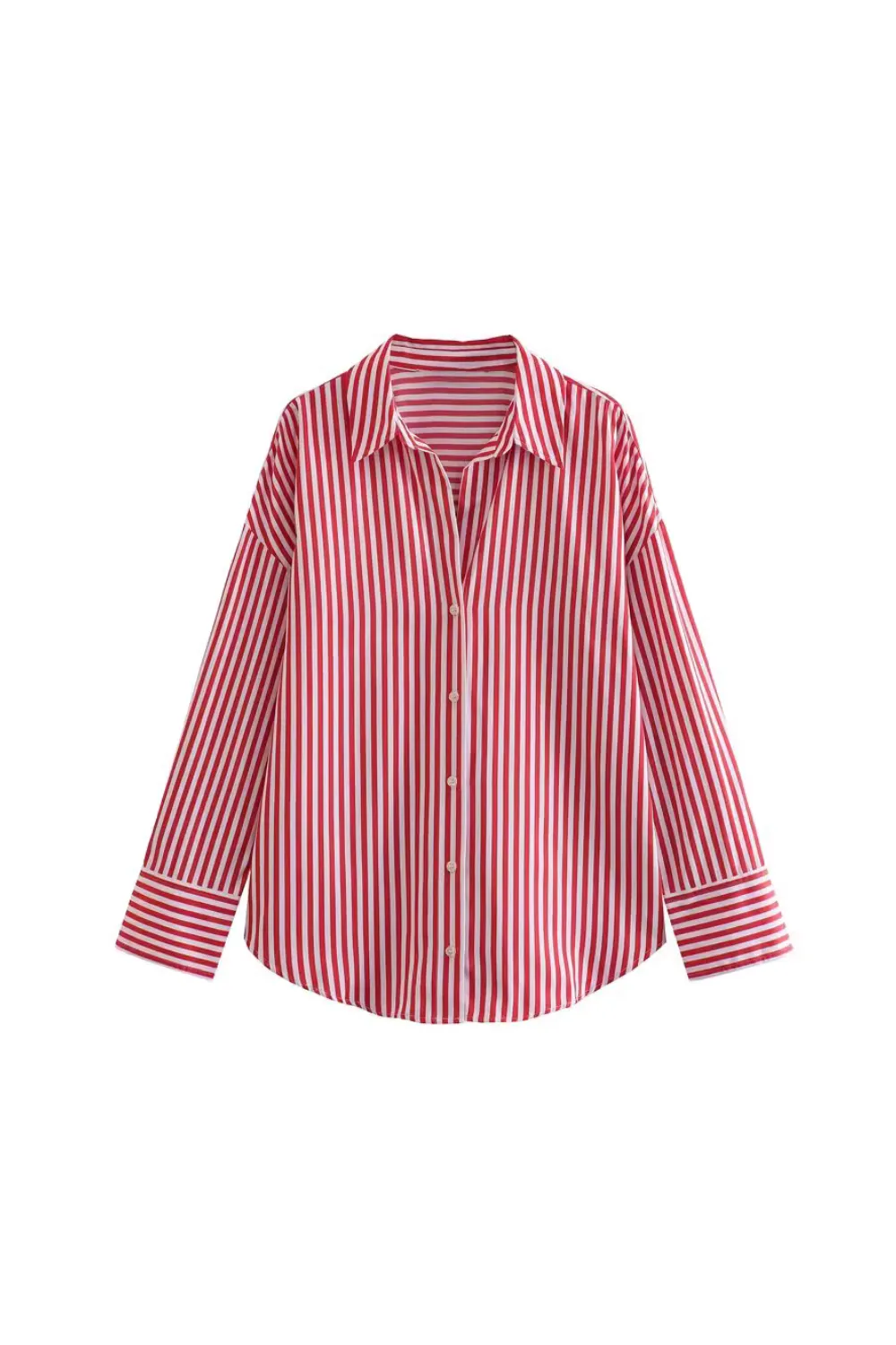 'Ava' Long=sleeved Loose Collared Shirt (6 Colors)