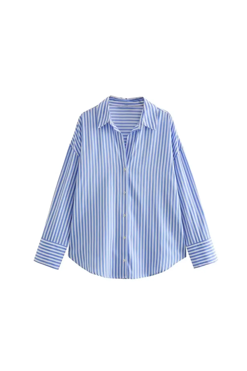 'Ava' Long=sleeved Loose Collared Shirt (6 Colors)