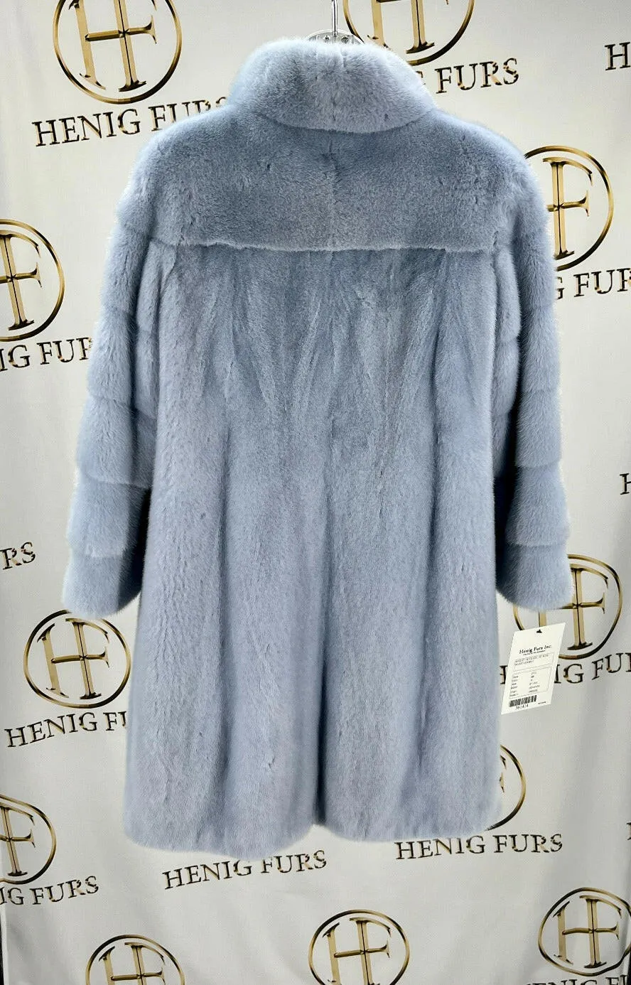 Baby Blue Mink Fur Stroller