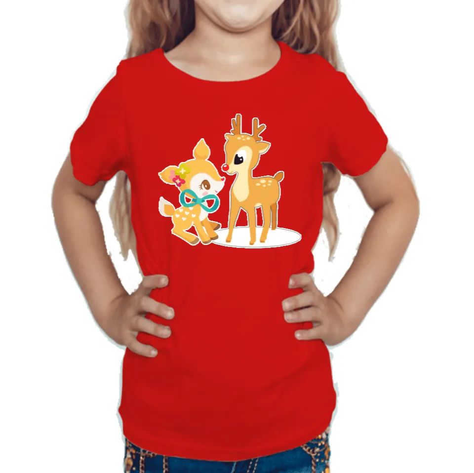 Bambi and Friend Little Girl's T Shirt D12