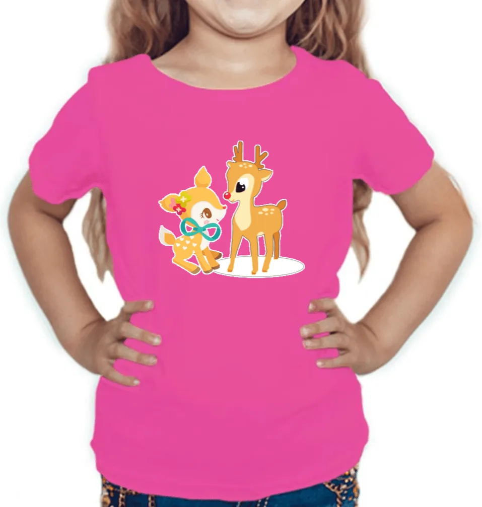 Bambi and Friend Little Girl's T Shirt D12