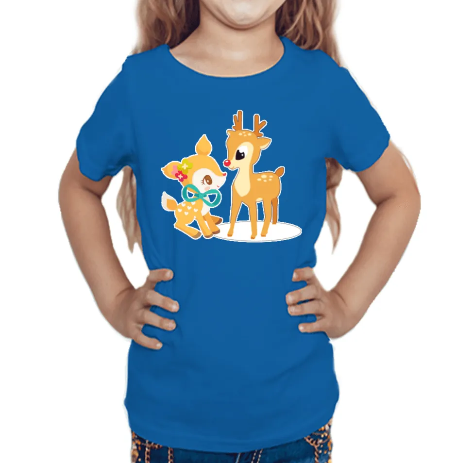 Bambi and Friend Little Girl's T Shirt D12