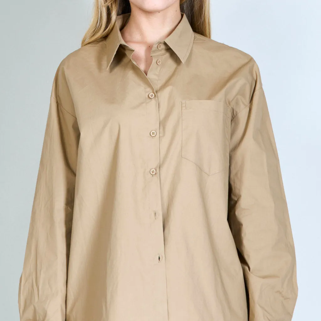 Basic shirt in solid colour wholesale