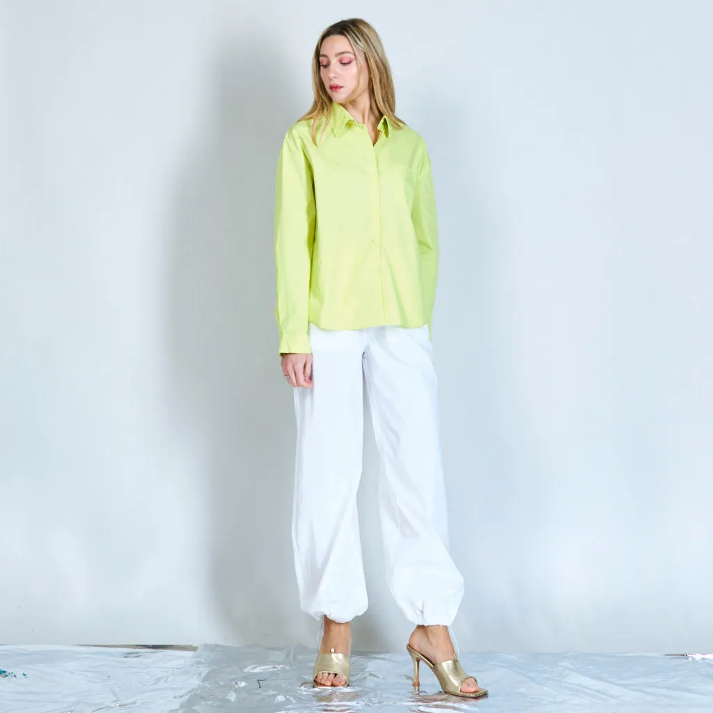 Basic shirt in solid colour wholesale