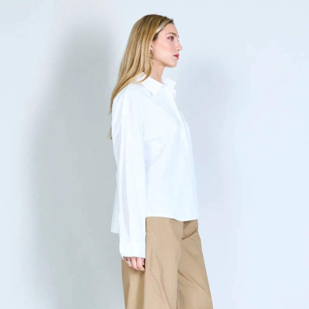 Basic shirt in solid colour wholesale