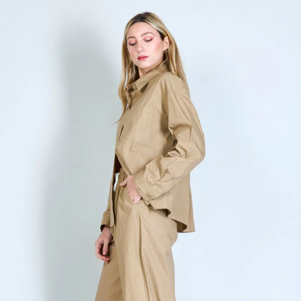 Basic shirt in solid colour wholesale