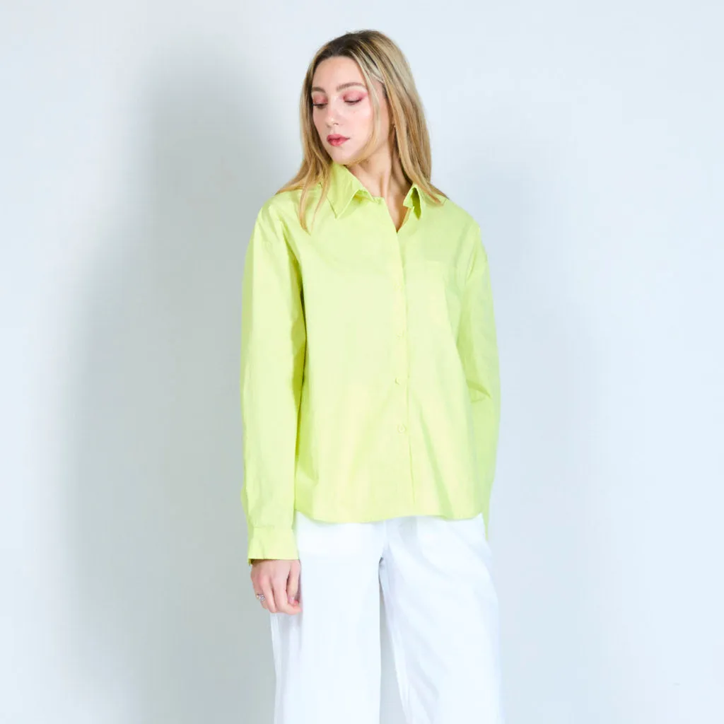 Basic shirt in solid colour wholesale