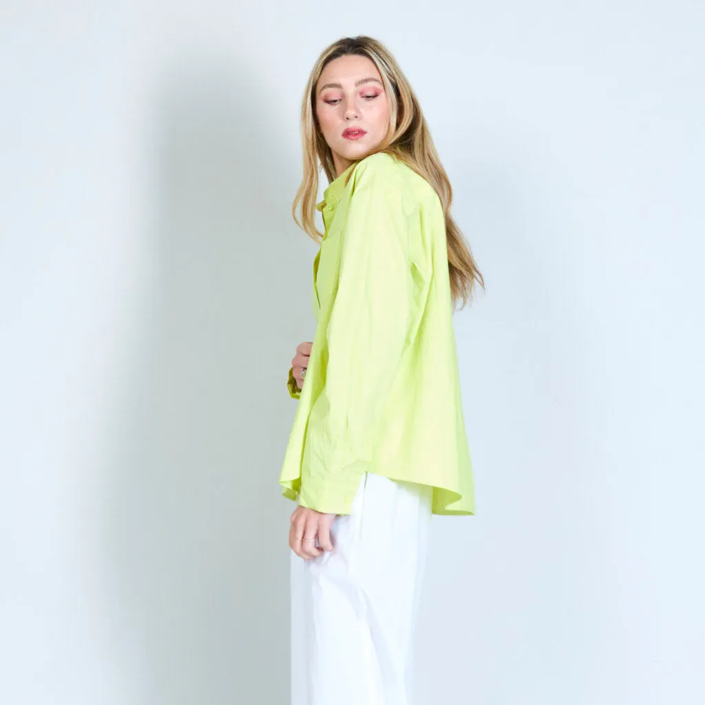 Basic shirt in solid colour wholesale