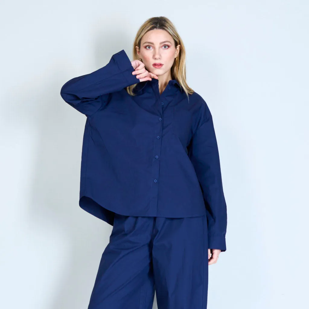 Basic shirt in solid colour wholesale