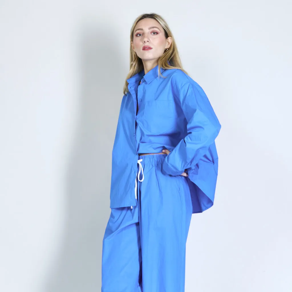 Basic shirt in solid colour wholesale