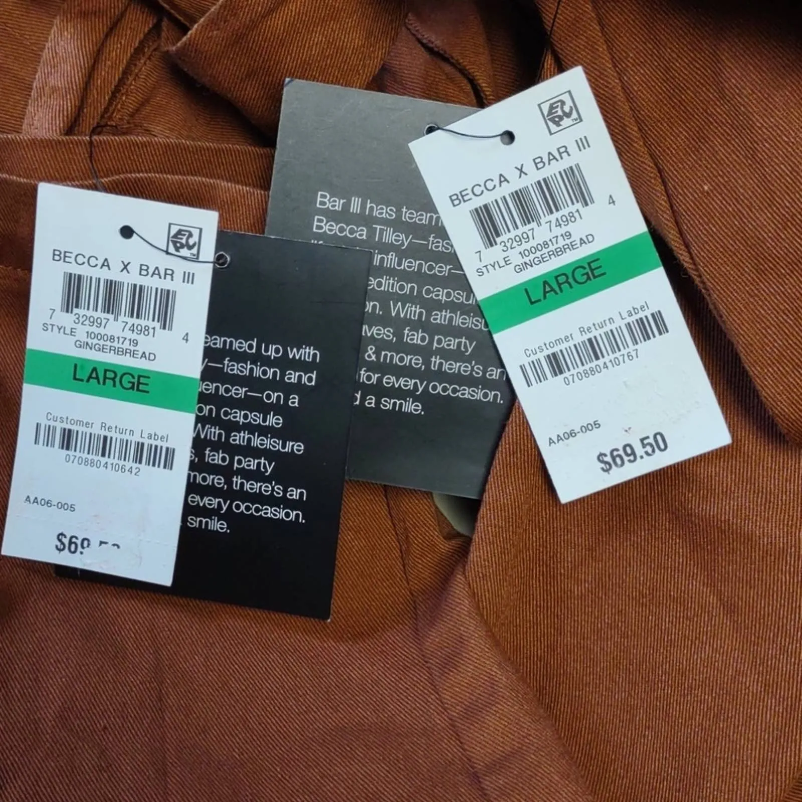 Becca Tilley x Bar III Paperbag Waist Cotton Pants