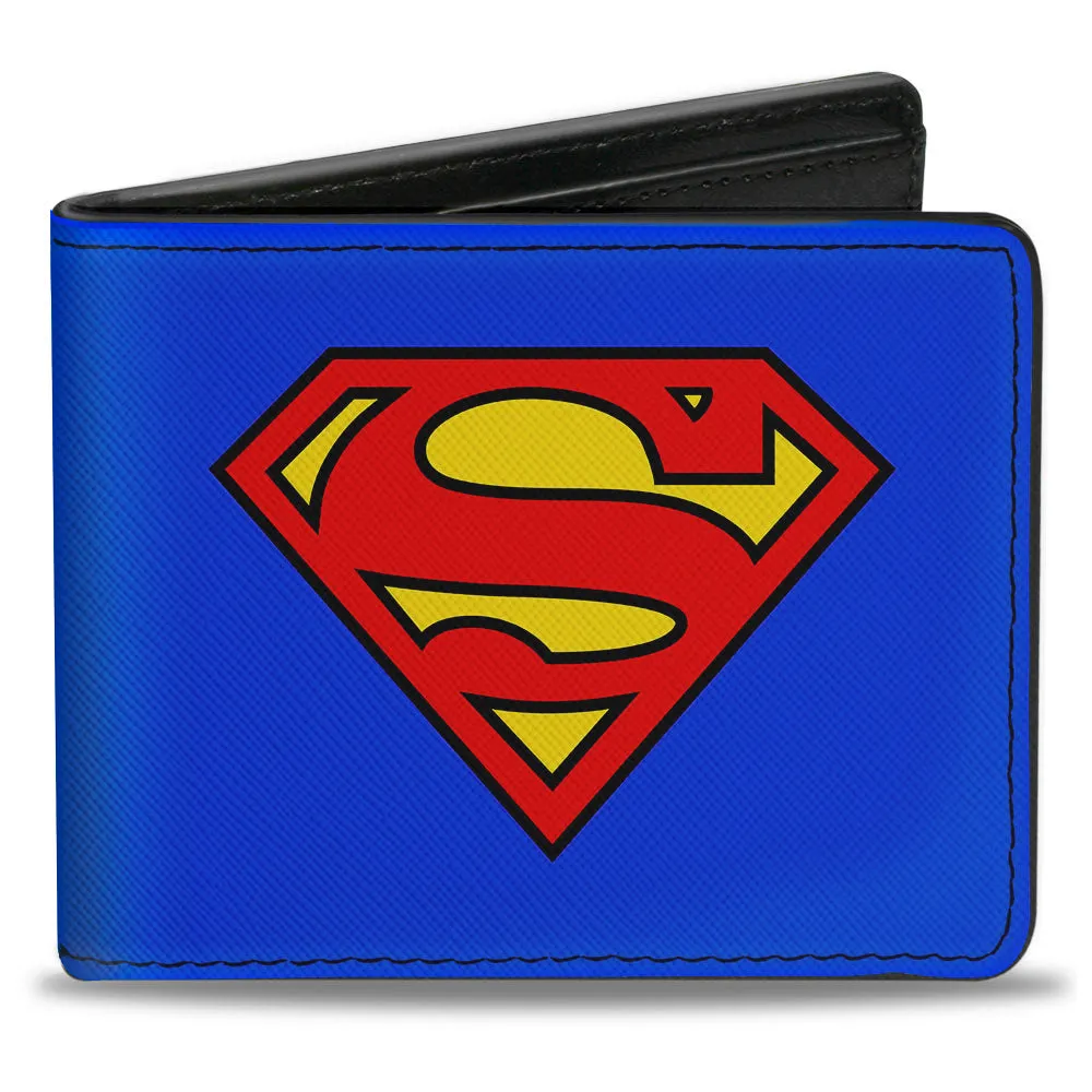 Bi-Fold Wallet - Superman Shield Blue Red Yellow by Buckle-Down