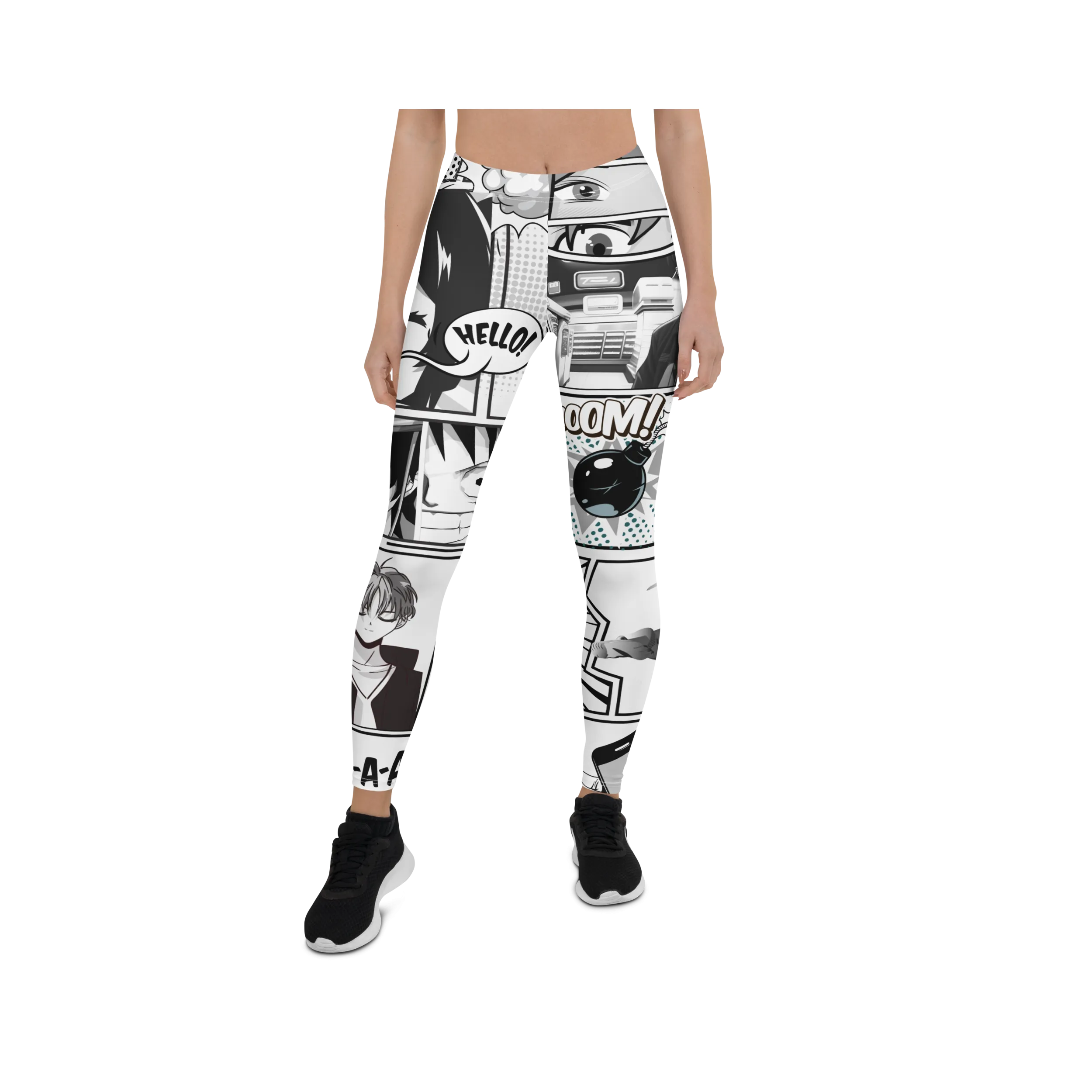 Black and White Comic Leggings