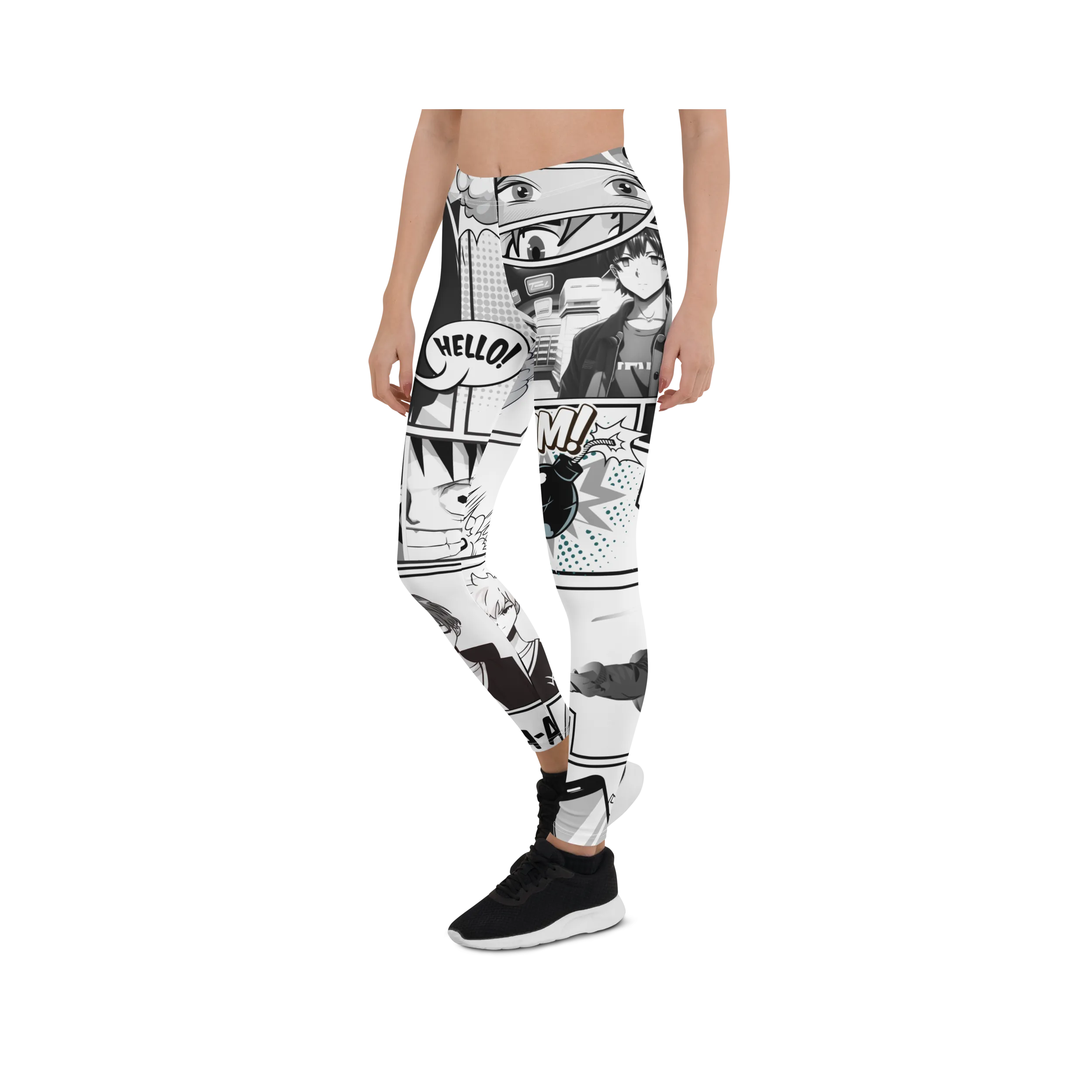 Black and White Comic Leggings