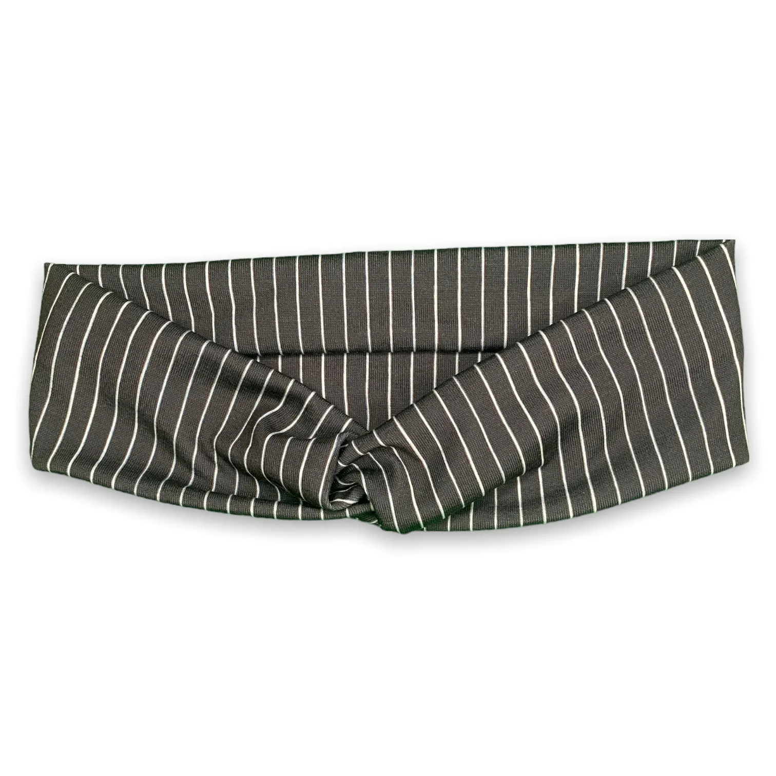 Black and White Pin Stripe Knotties Headband