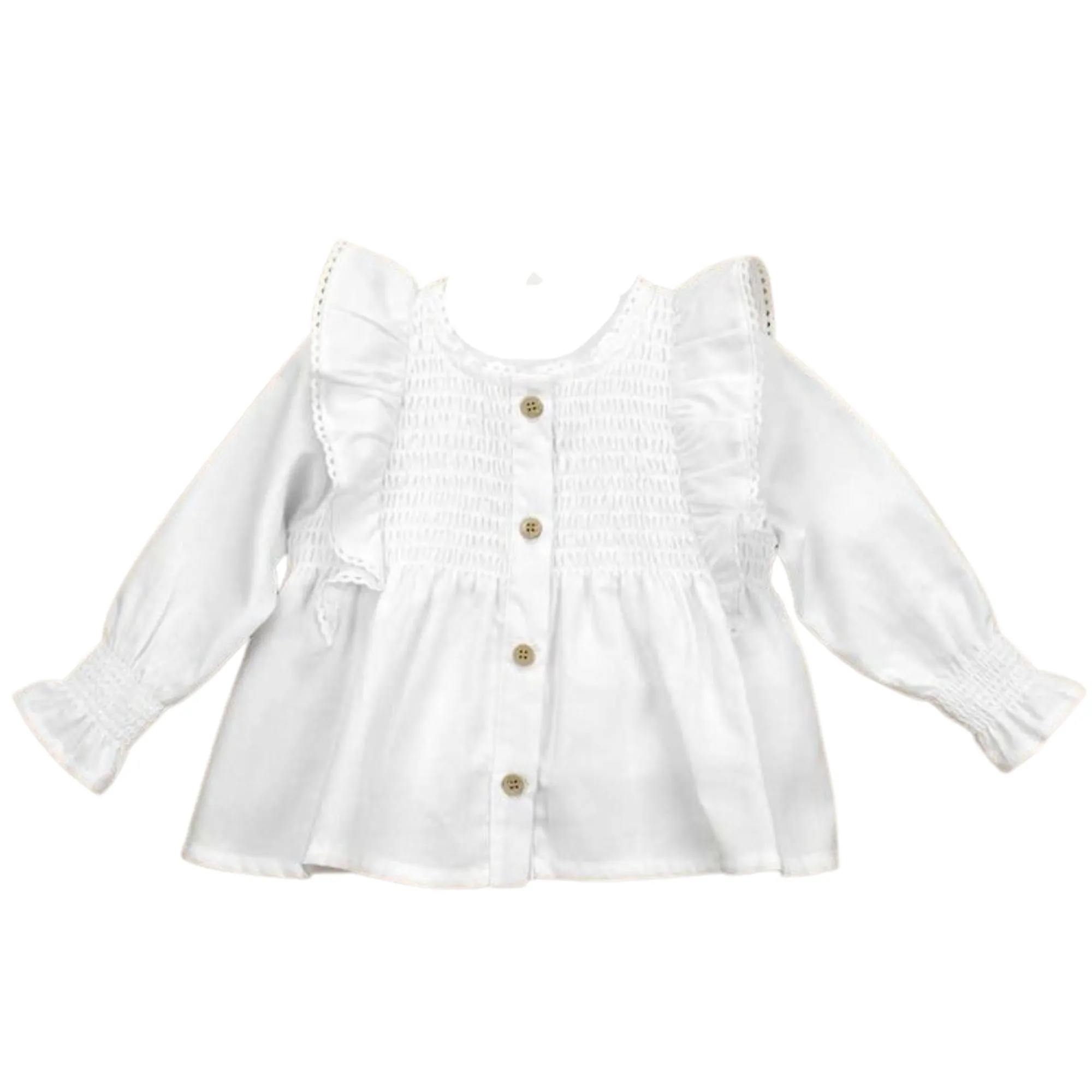 Blouse with Frilly Shoulders