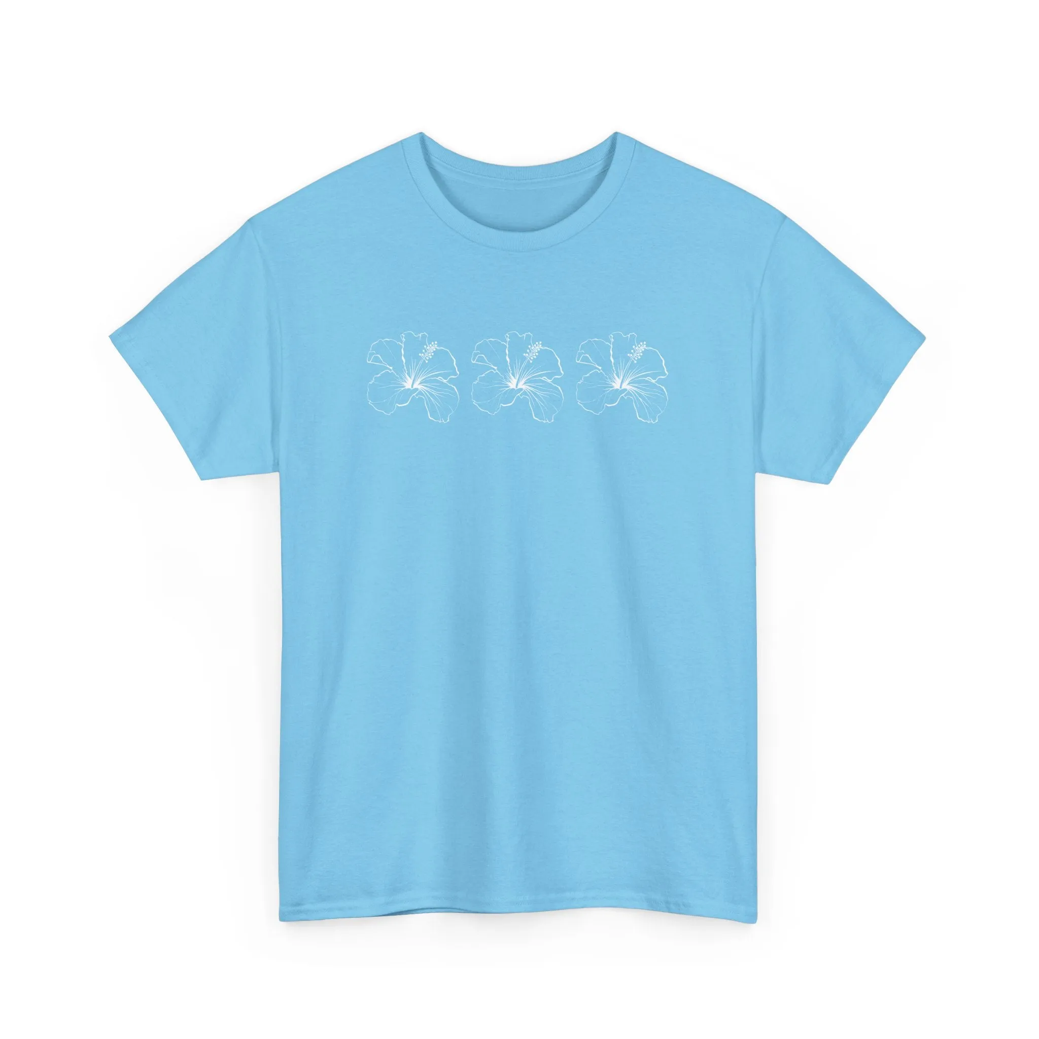 Boho Bloom Unisex Cotton Tee – Beachy Vibe in 16 Color