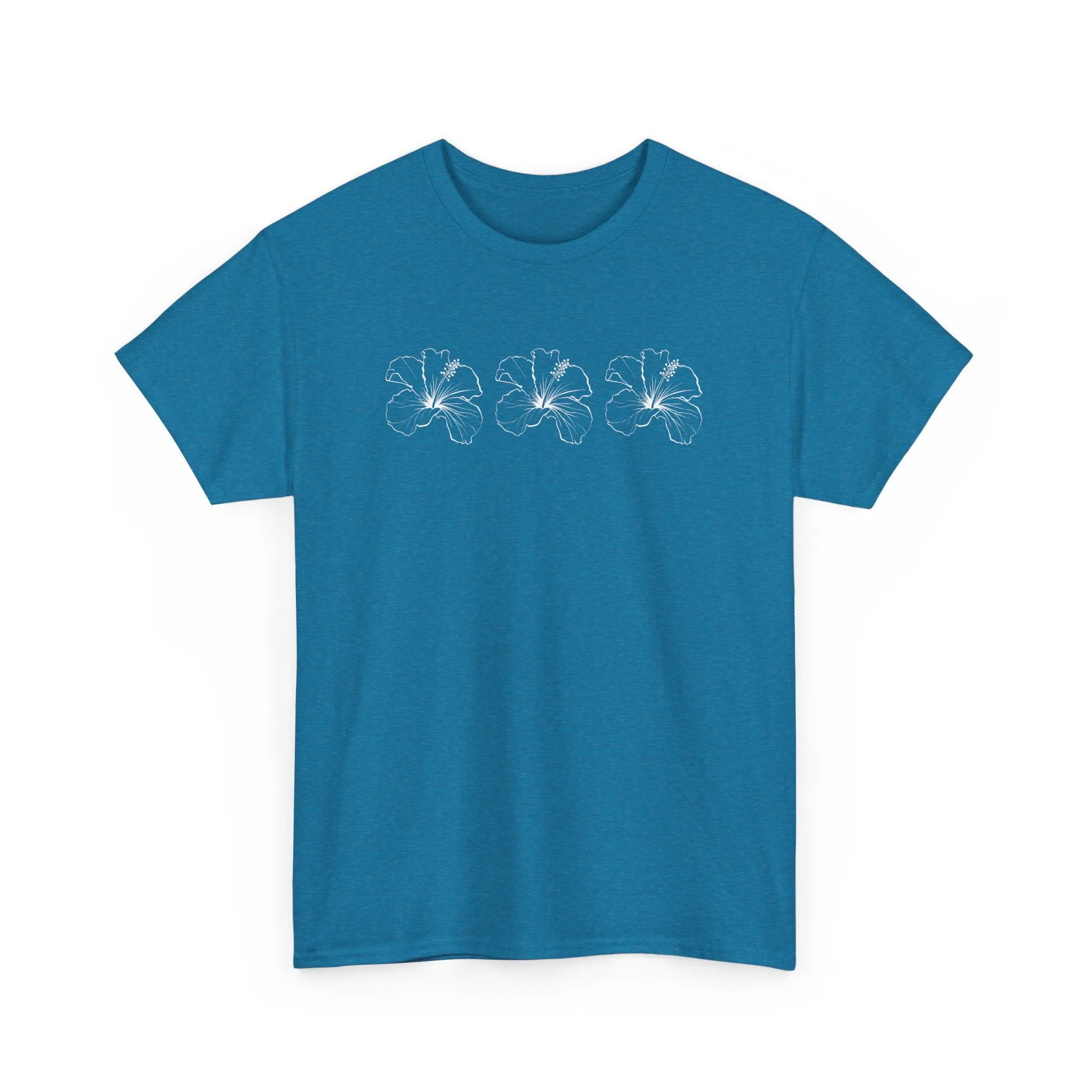 Boho Bloom Unisex Cotton Tee – Beachy Vibe in 16 Color