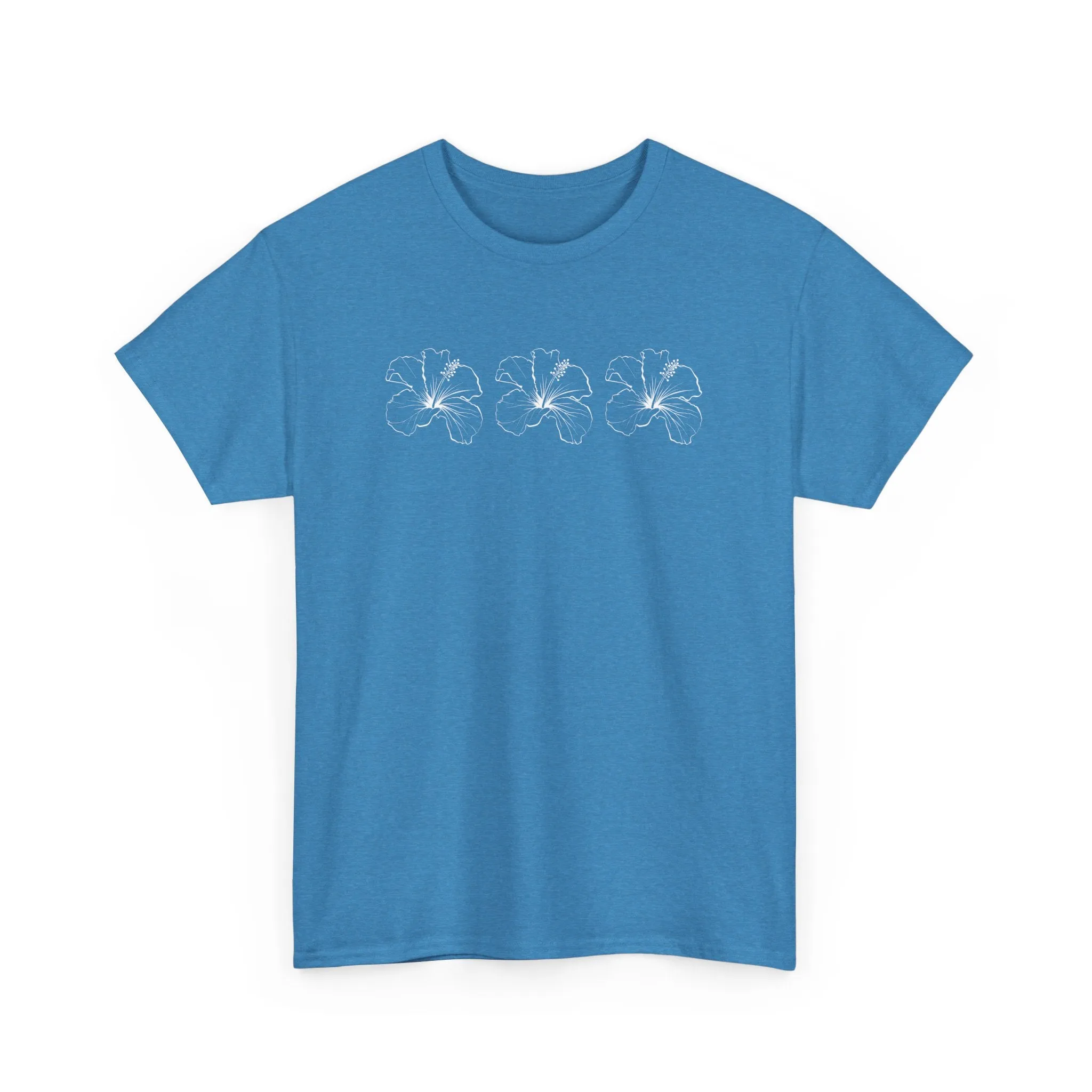 Boho Bloom Unisex Cotton Tee – Beachy Vibe in 16 Color