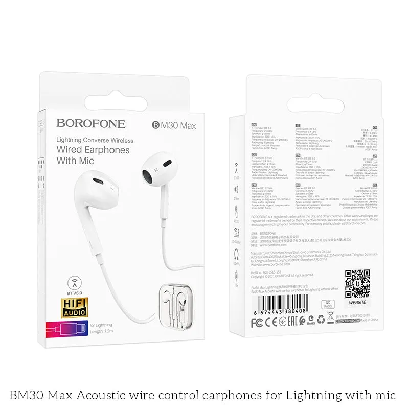 Borofone 3.5mm Earphone With Mic BM30 Max