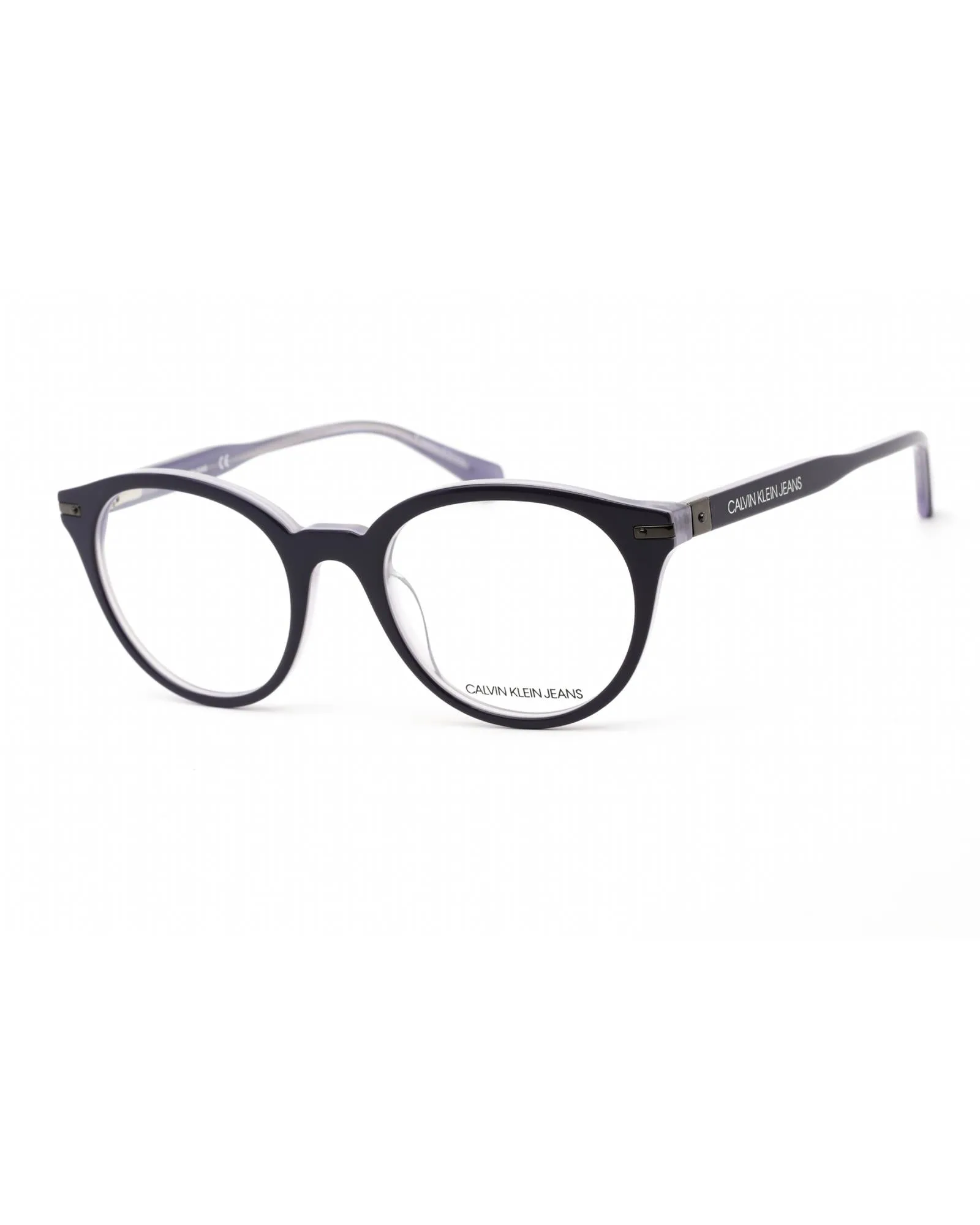 Calvin Klein Jeans Minimalist Purple Eyeglasses with Clear Demo Lens