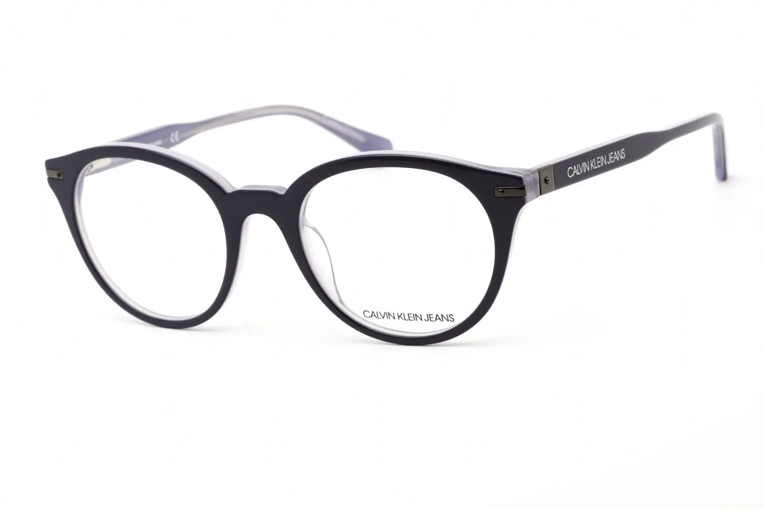 Calvin Klein Jeans Minimalist Purple Eyeglasses with Clear Demo Lens