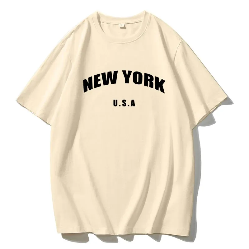 Casual NY Letter Plus Size T-Shirt
