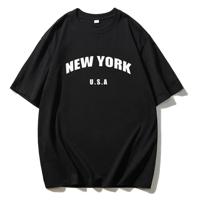 Casual NY Letter Plus Size T-Shirt