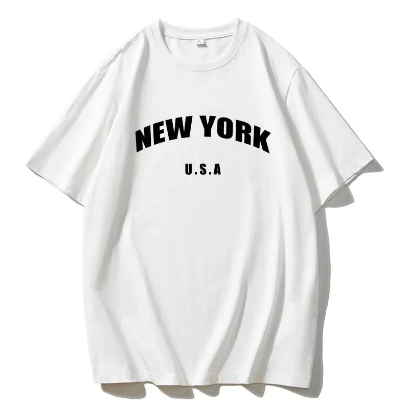 Casual NY Letter Plus Size T-Shirt