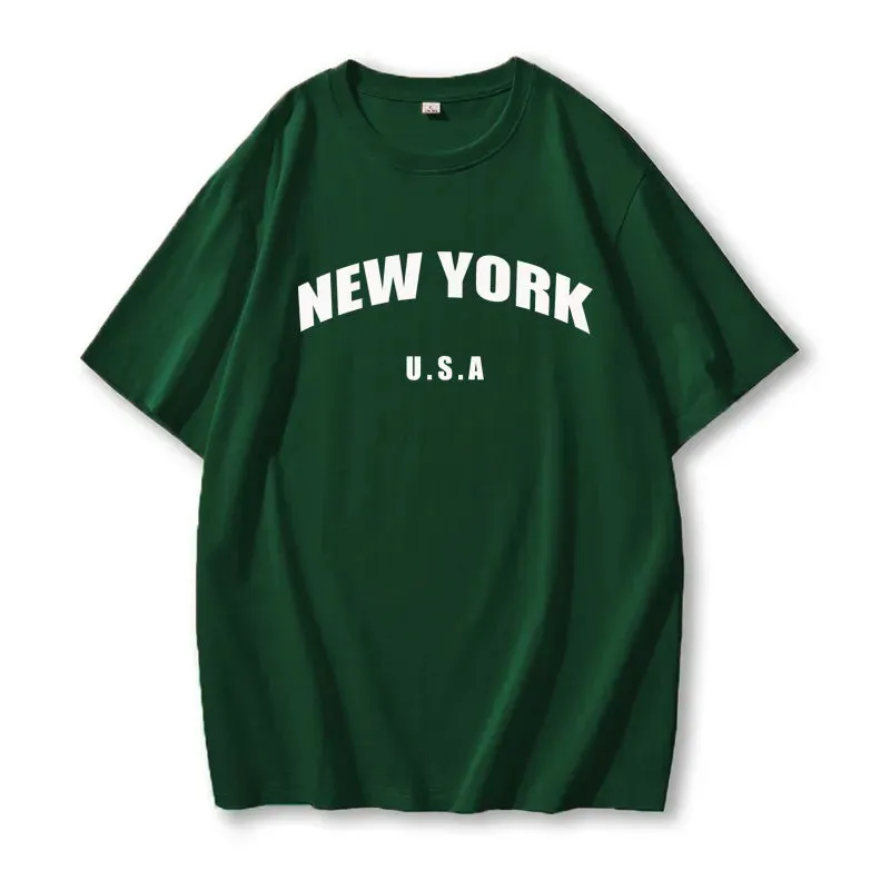 Casual NY Letter Plus Size T-Shirt