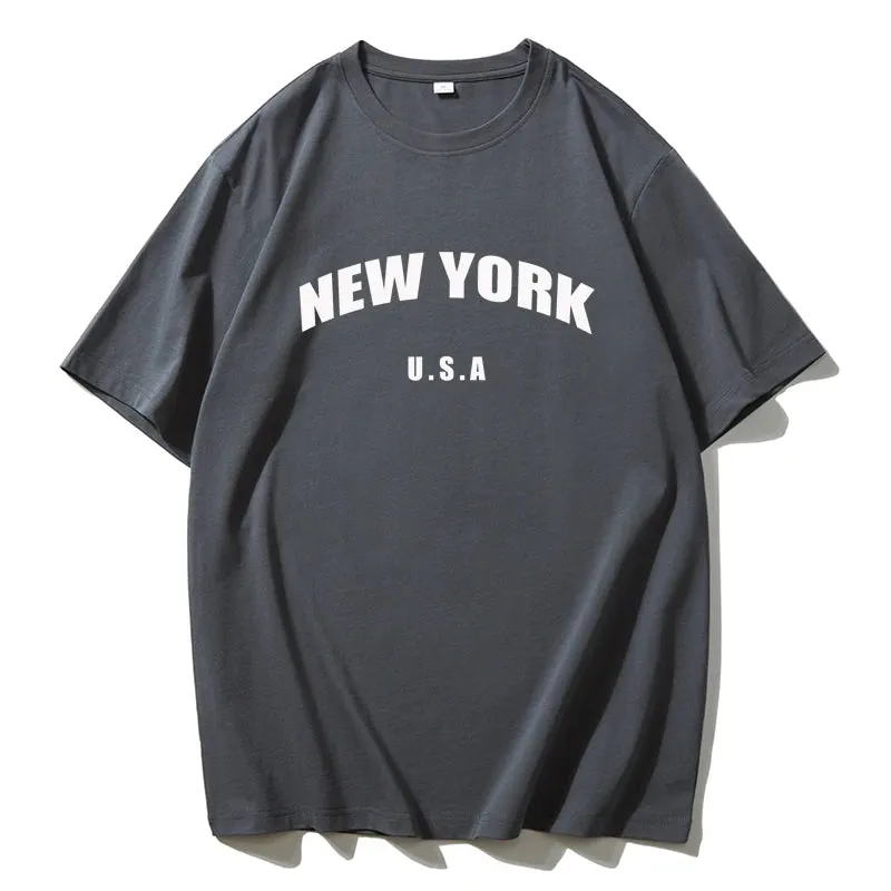 Casual NY Letter Plus Size T-Shirt
