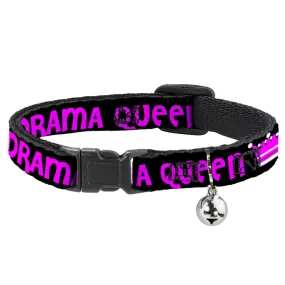 Cat Collar Breakaway - DRAMA QUEEN Black Fuchsia by Buckle-Down