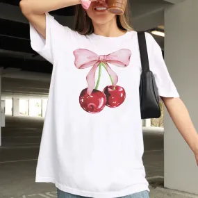 Cherry Bow Coquette T-Shirt