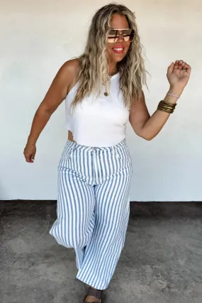 CLOSED PREORDER: Beachy Stripe Barrel Jean