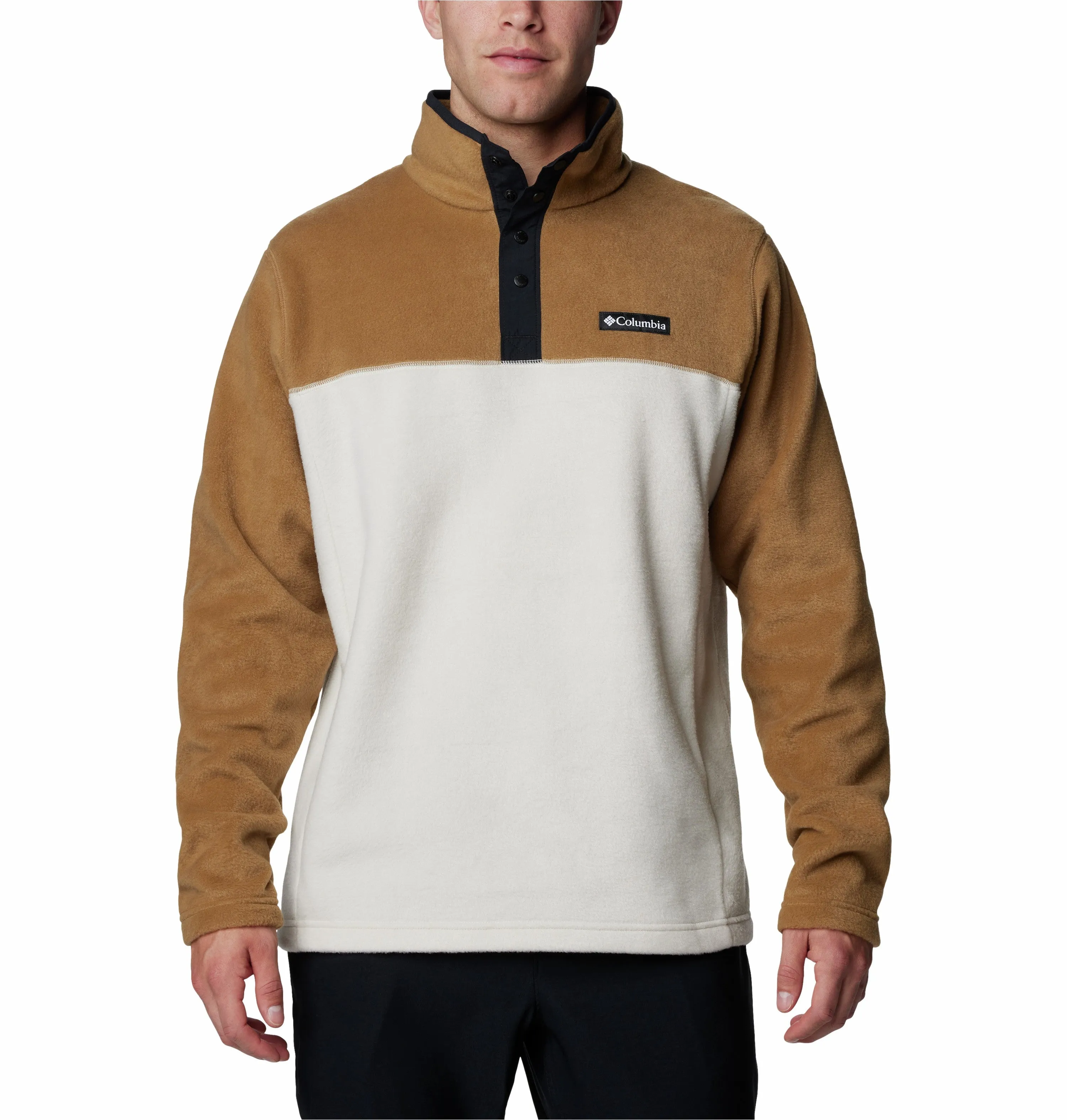 Columbia Men's Steens Mountain II Regular Fit Half Snap Fleece-STONE