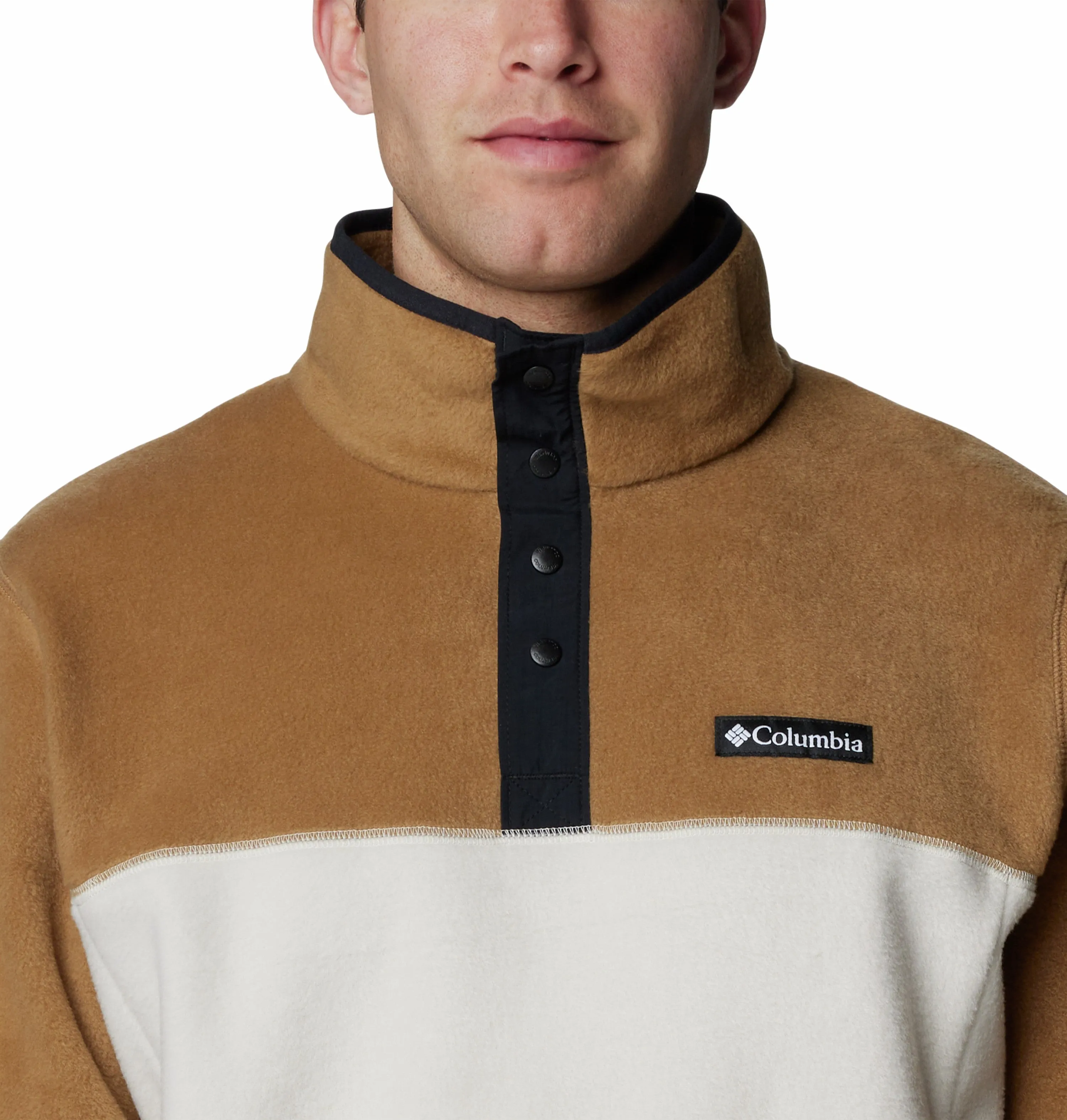 Columbia Men's Steens Mountain II Regular Fit Half Snap Fleece-STONE
